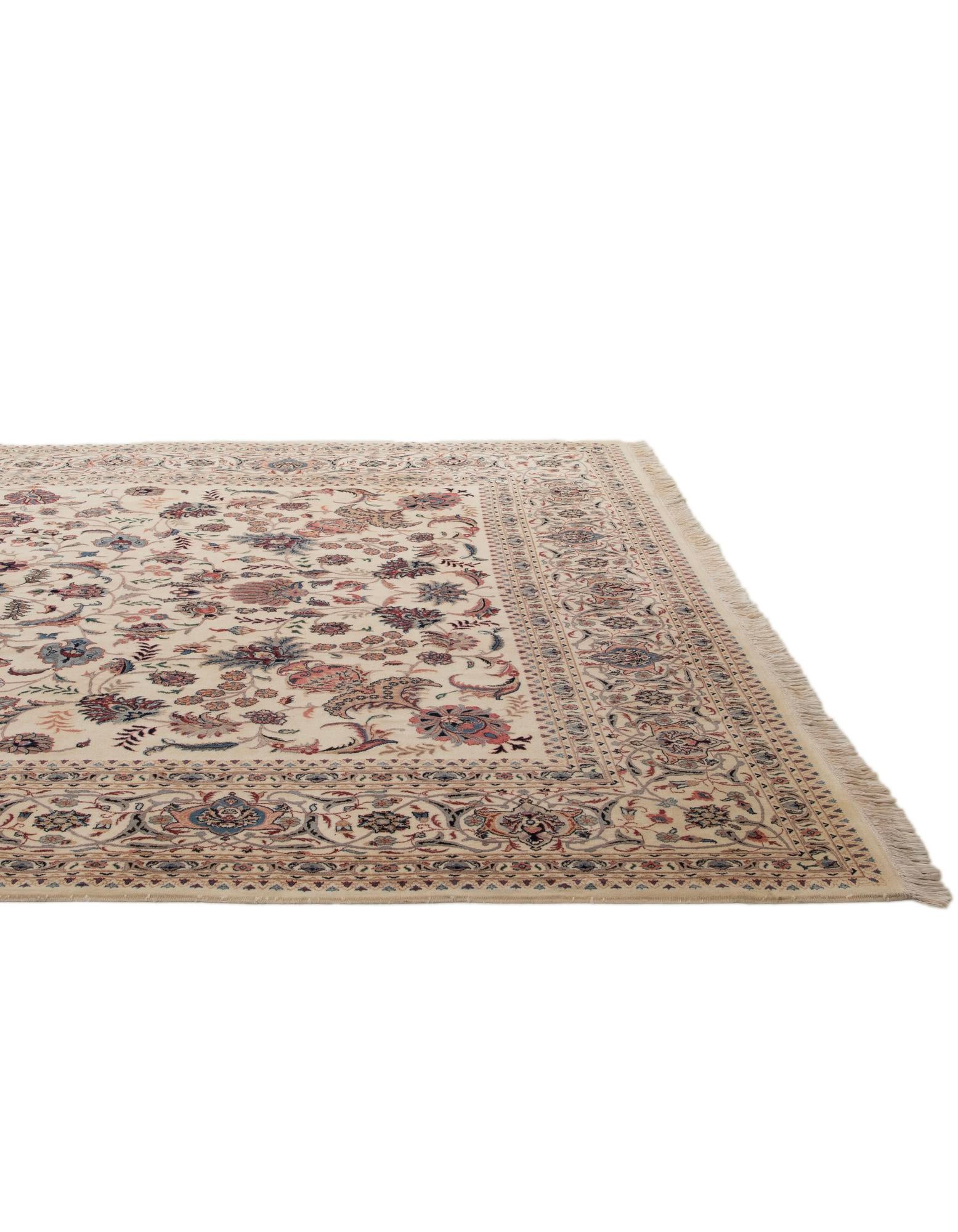 10' x 14' 3 Hand Knotted Mashad Persian Wool Rug