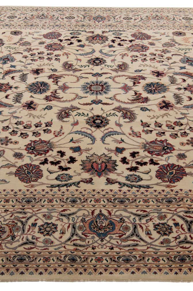 10' x 14' 3 Hand Knotted Mashad Persian Wool Rug
