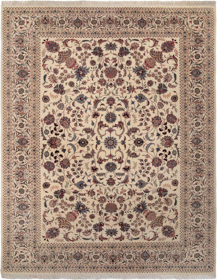 Detail image of 10' x 14' 3 Hand Knotted Mashad Persian Wool Rug