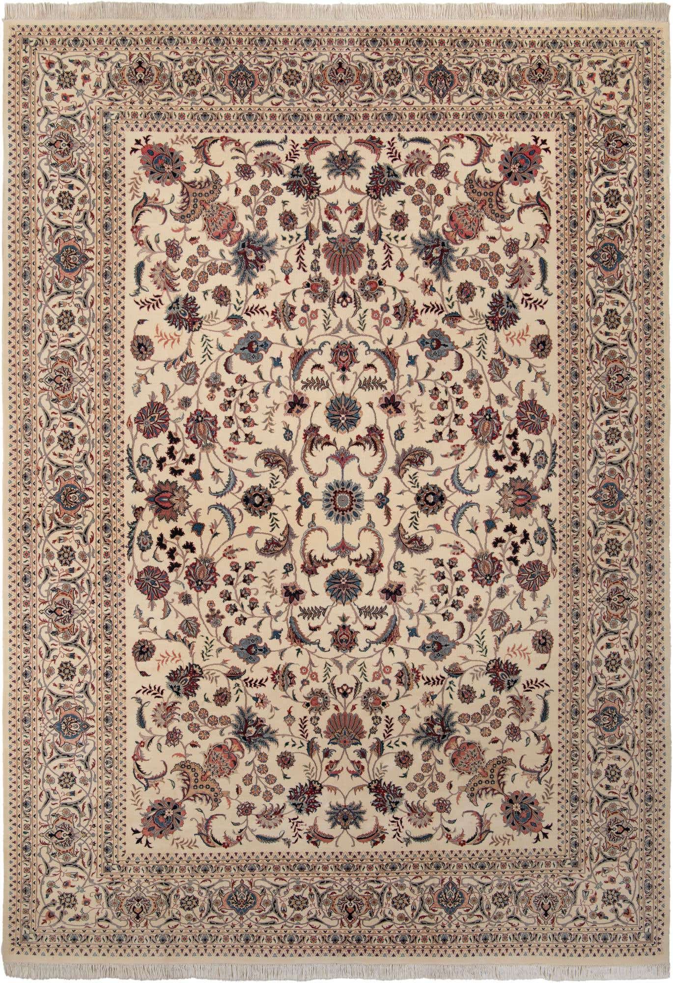 10' x 14' 3 Hand Knotted Mashad Persian Wool Rug