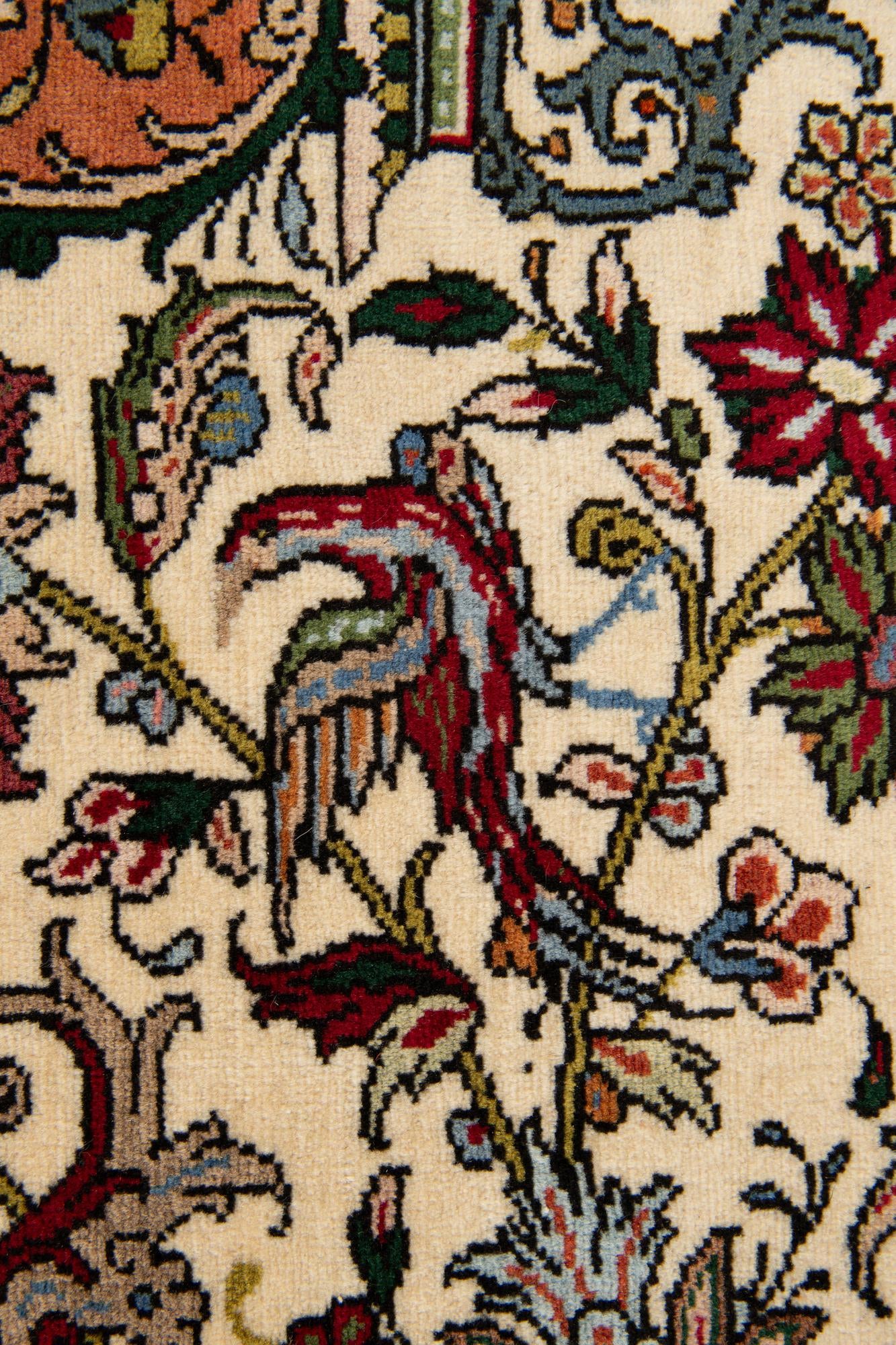 6' 7 x 9' 4 Hand Knotted Mashad Persian Wool Rug