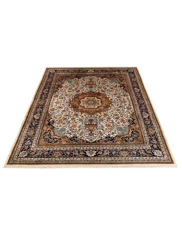 8' 2 x 11' 5 Hand Knotted Mashad Oriental Wool Rug