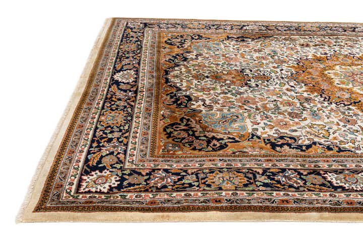8' 2 x 11' 5 Hand Knotted Mashad Oriental Wool Rug