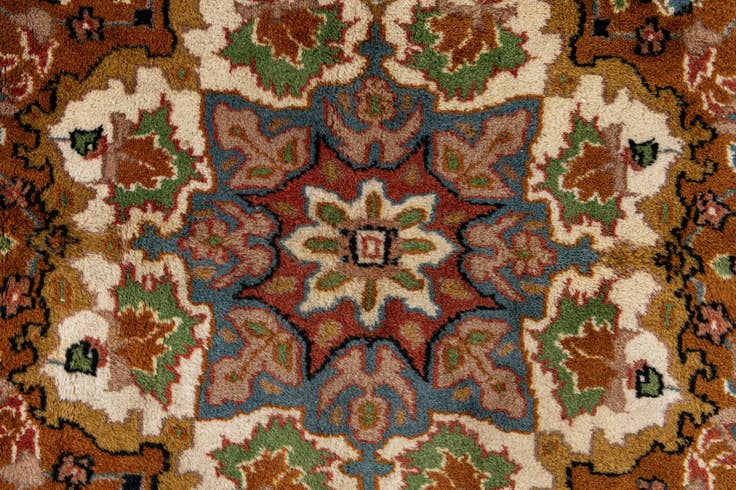 Detail image of 8' 2 x 11' 5 Hand Knotted Mashad Oriental Wool Rug