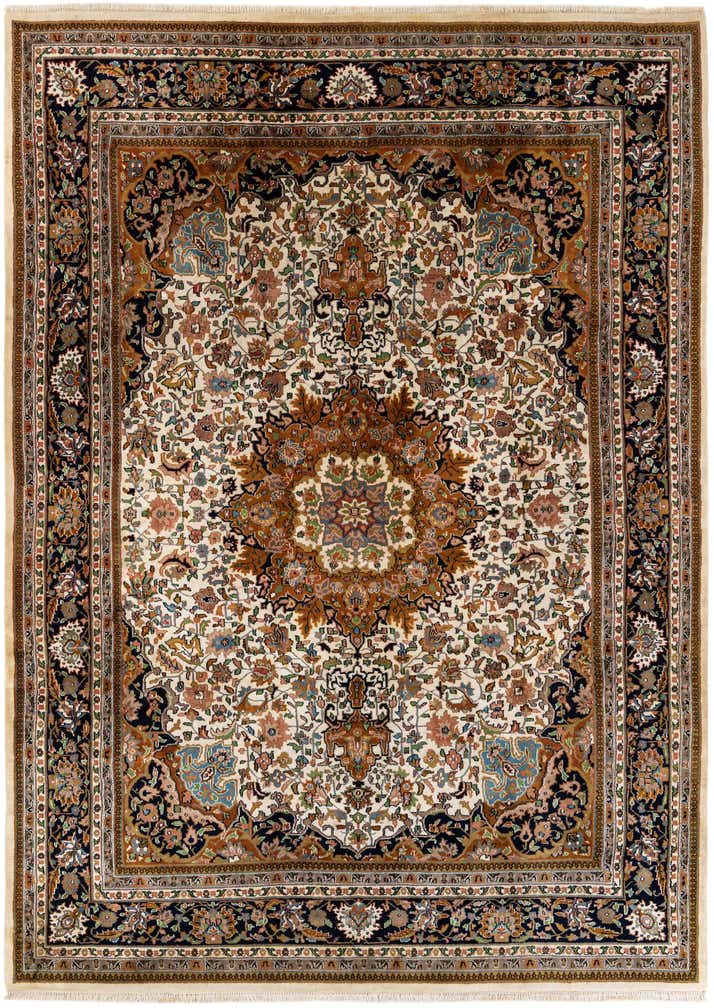 8' 2 x 11' 5 Hand Knotted Mashad Oriental Wool Rug