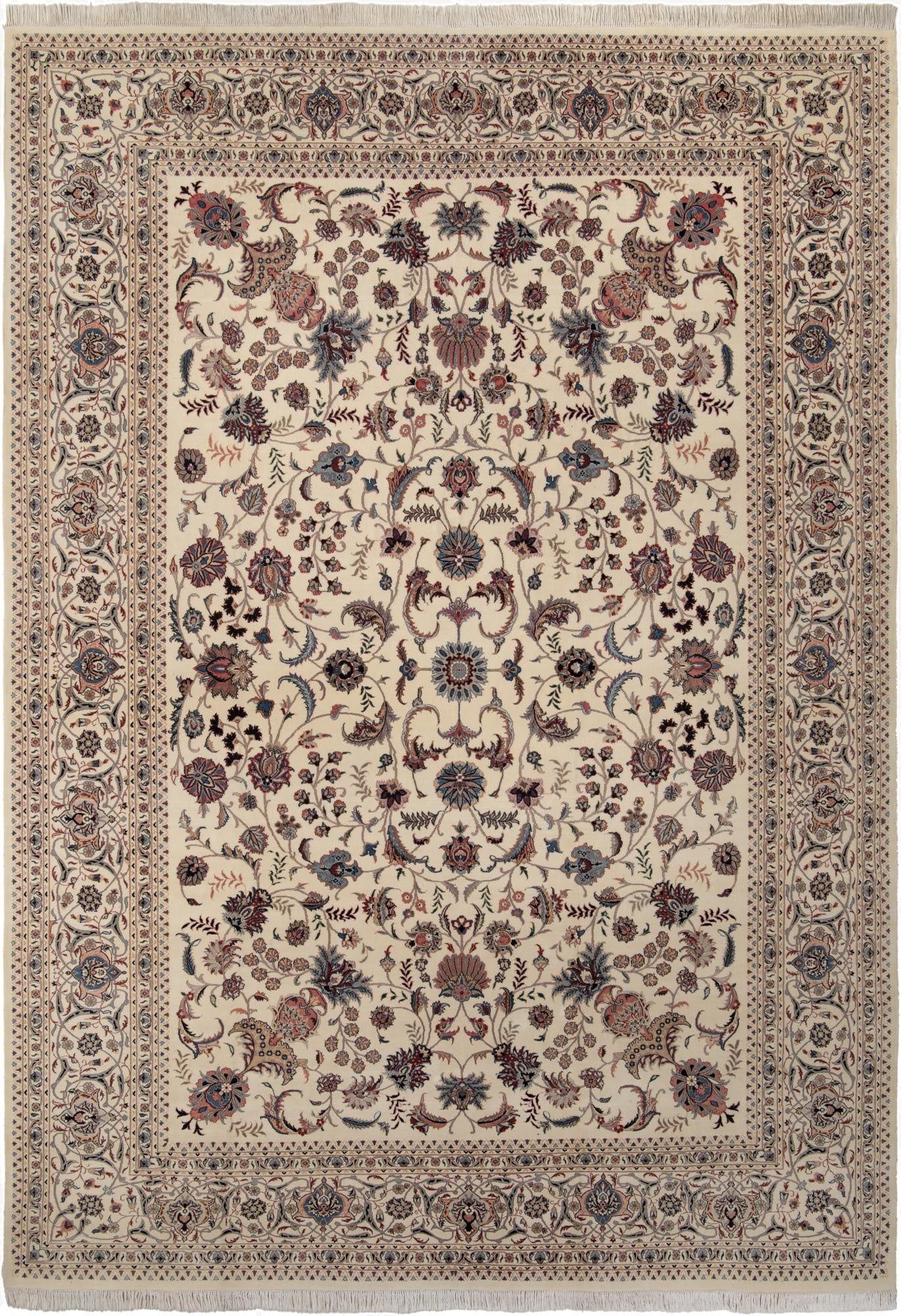10' x 14' 3  Hand Knotted Mashad Persian Wool Rug