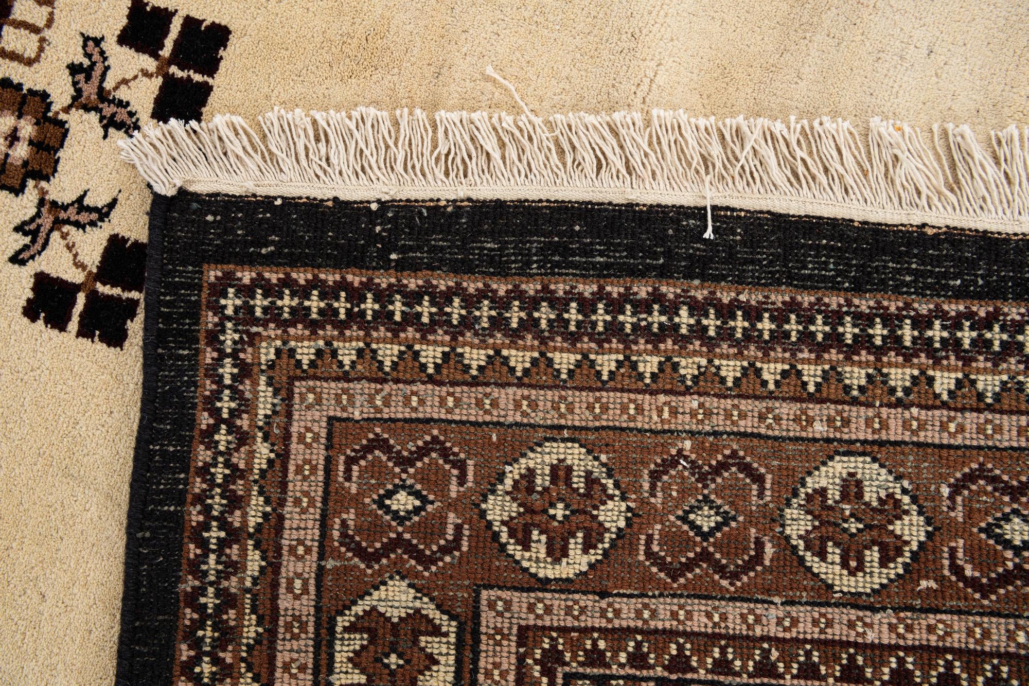 6' 7 x 10' Hand Knotted Memeih Wool Rug