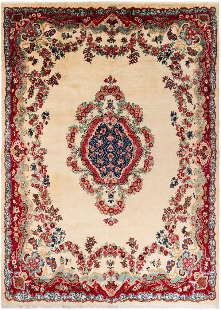9' 4 x 12' 9 Hand Knotted Meshkabad Persian Wool Rug
