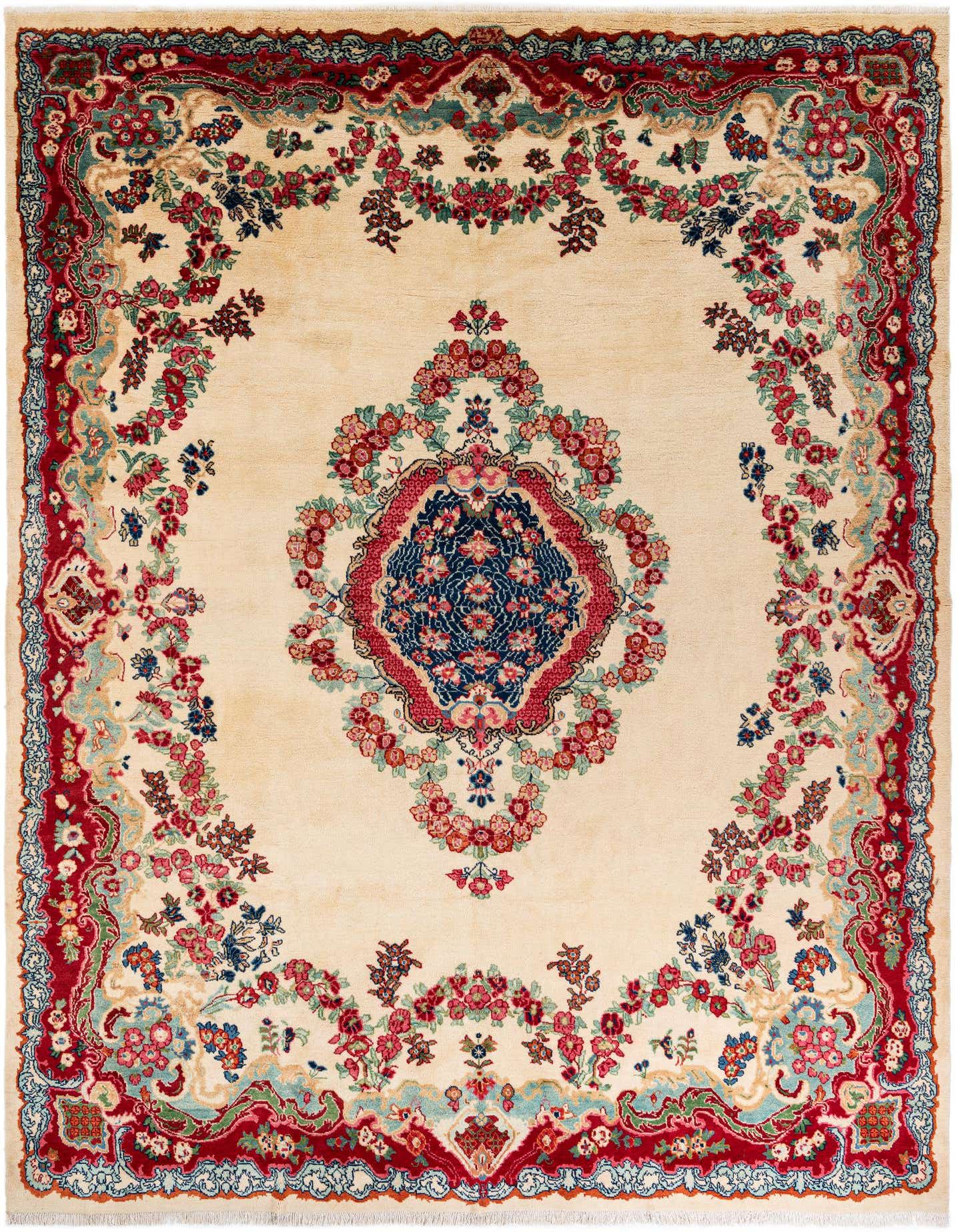 9' 4 x 12' 9 Hand Knotted Meshkabad Persian Wool Rug