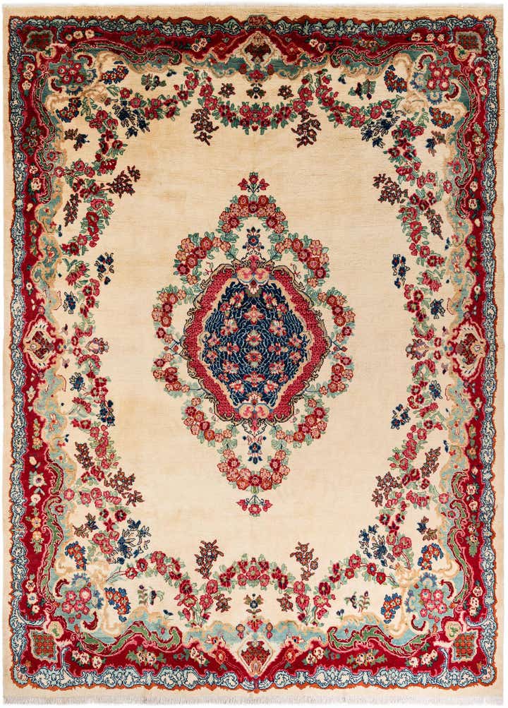 9' 4 x 12' 9 Hand Knotted Meshkabad Persian Wool Rug