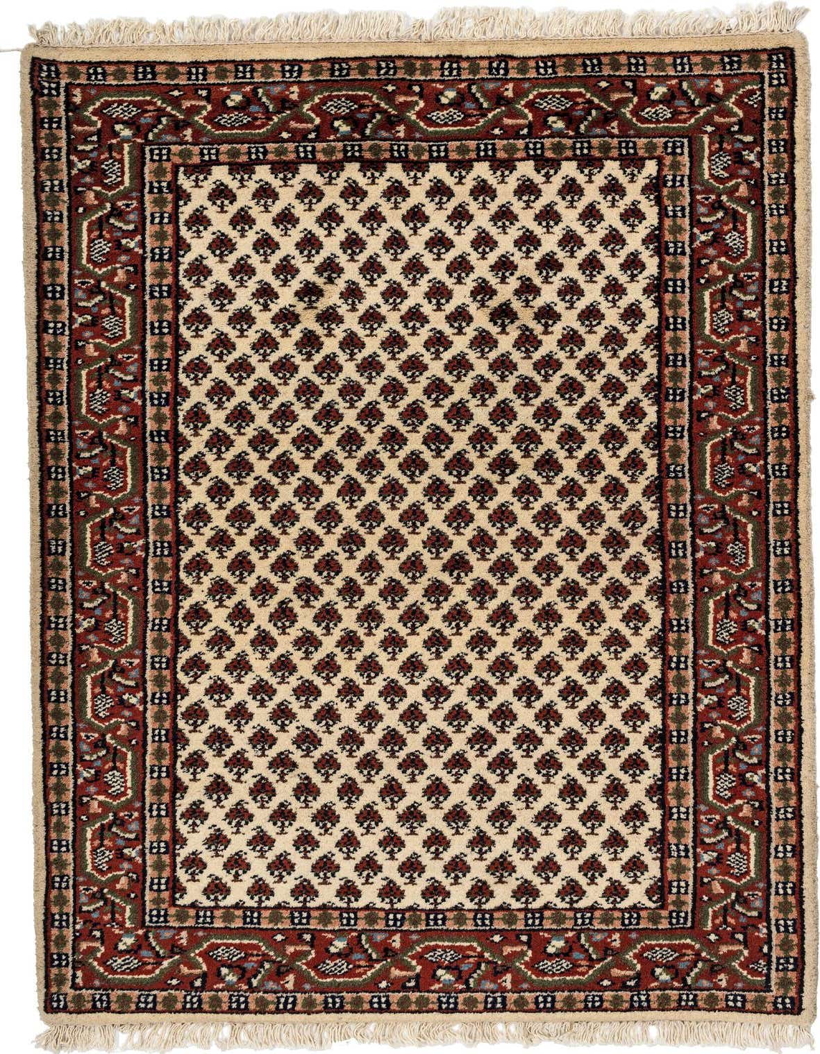 3' 2 x 5' 2 Hand Knotted Mir Wool Rug