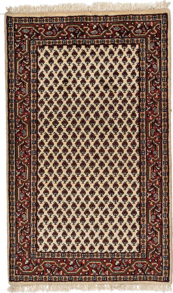 3' 2 x 5' 2 Hand Knotted Mir Wool Rug