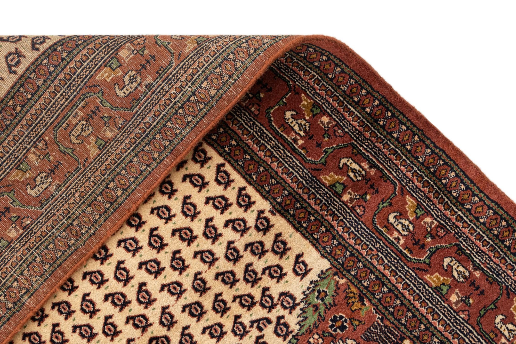 4' 3 x 6' 6 Hand Knotted Mir Oriental Wool Rug