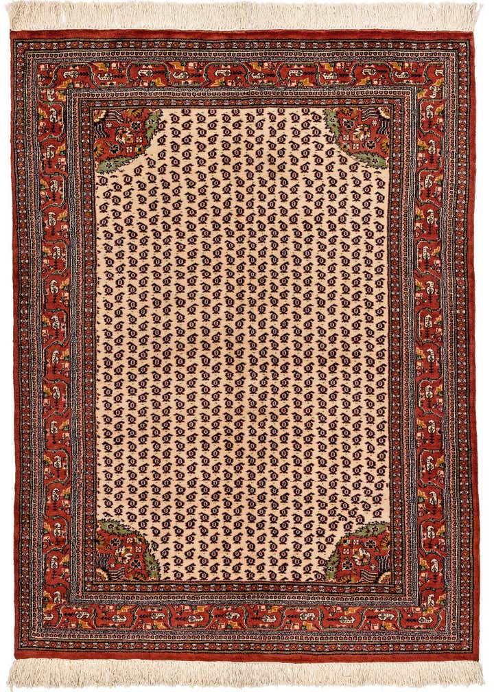 4' 3 x 6' 6 Hand Knotted Mir Oriental Wool Rug