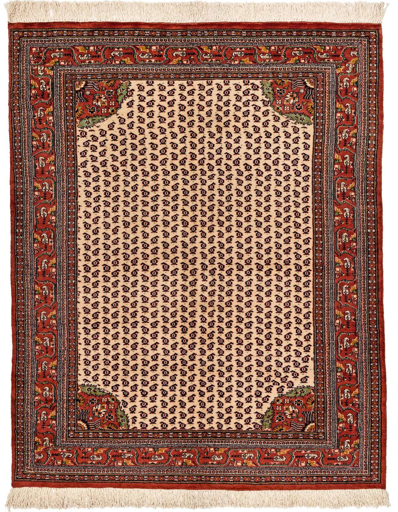 4' 3 x 6' 6 Hand Knotted Mir Oriental Wool Rug