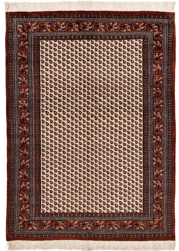 4' 2 x 6' 5 Hand Knotted Mir Oriental Wool Rug