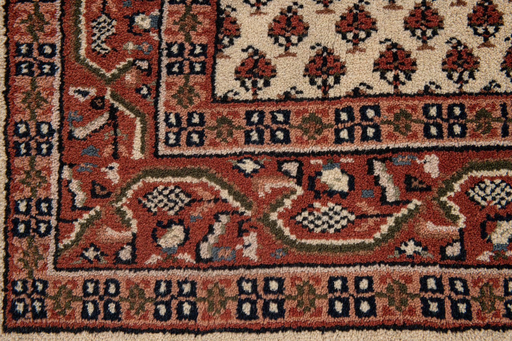 3' x 5' 4 Hand Knotted Mir Wool Rug