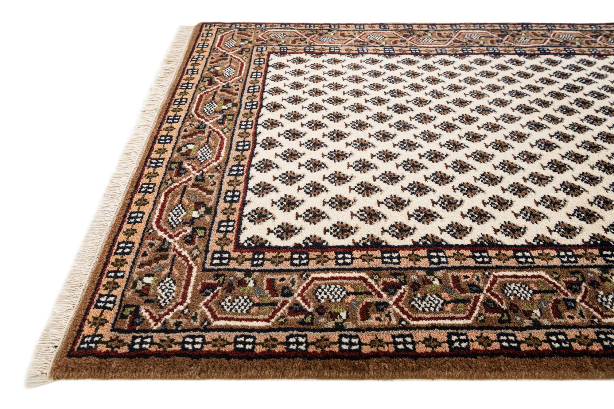 3' 1 x 5' 4 Hand Knotted Mir Wool Rug
