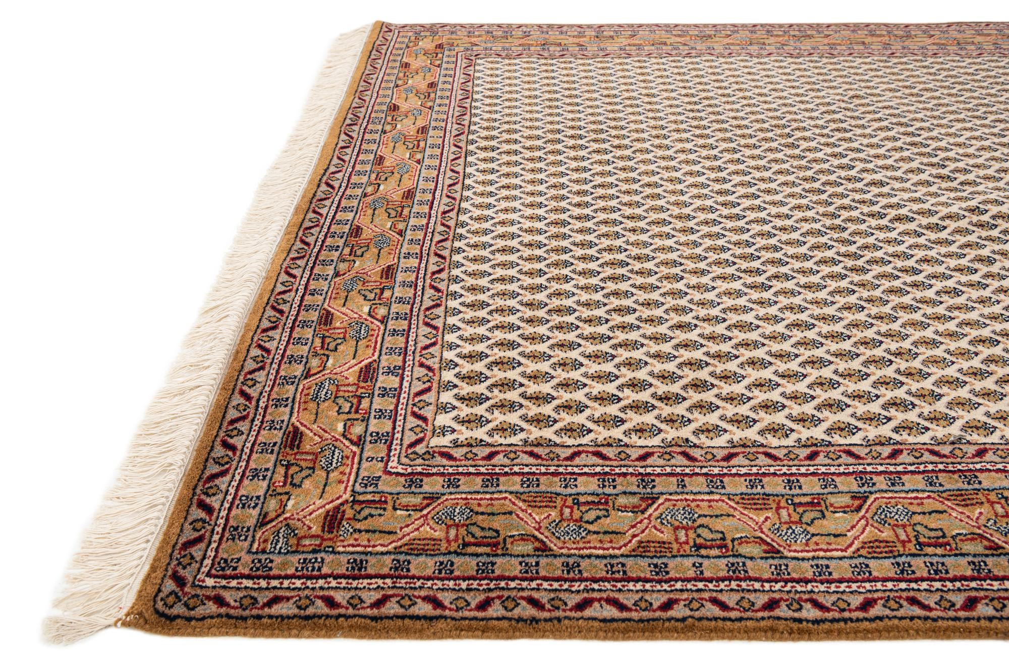 5' 6 x 10' 1 Hand Knotted Mir Oriental Wool Rug