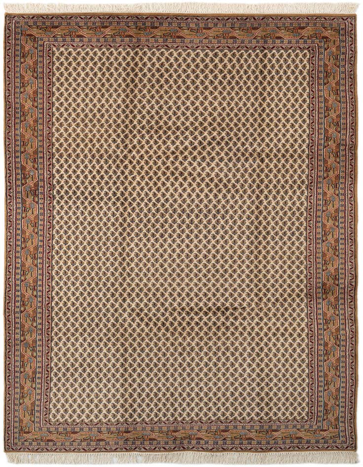Detail image of 5' 6 x 10' 1 Hand Knotted Mir Oriental Wool Rug
