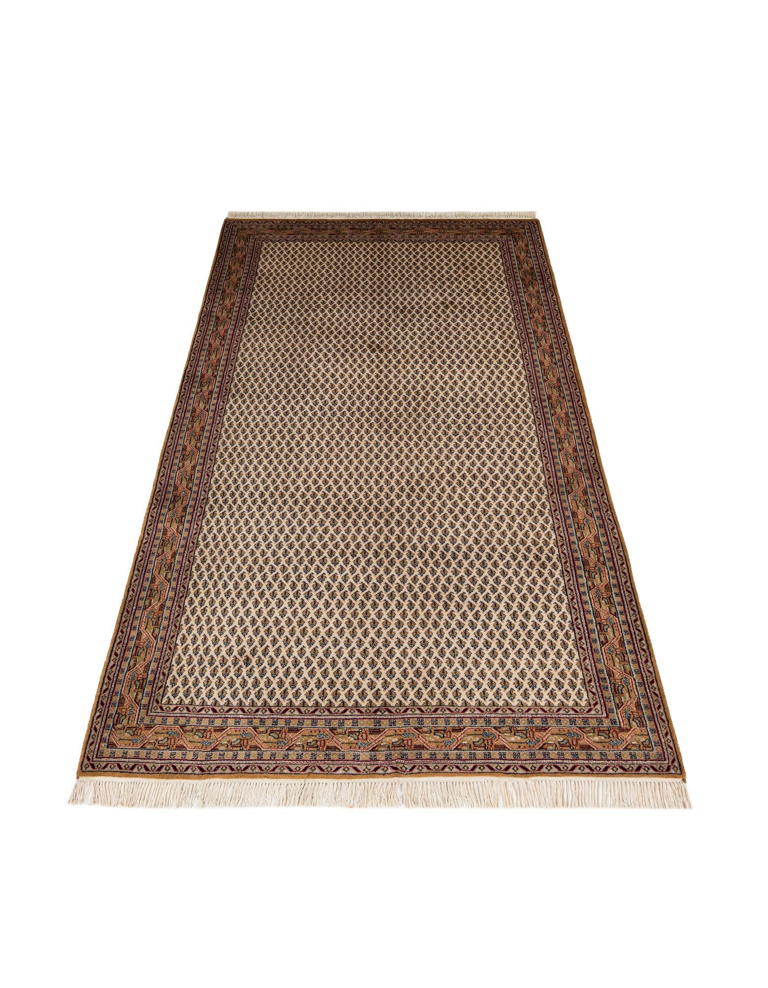 5' 6 x 10' 3 Hand Knotted Mir Wool Rug