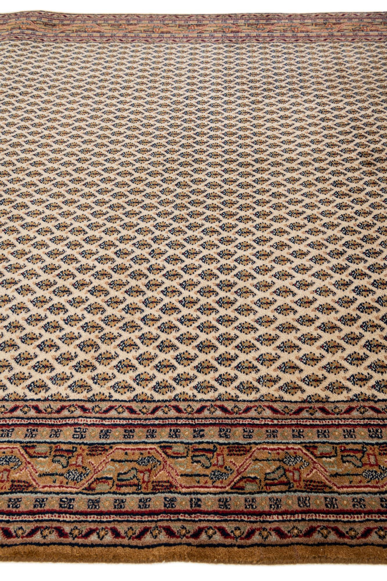 5' 6 x 10' 3 Hand Knotted Mir Wool Rug