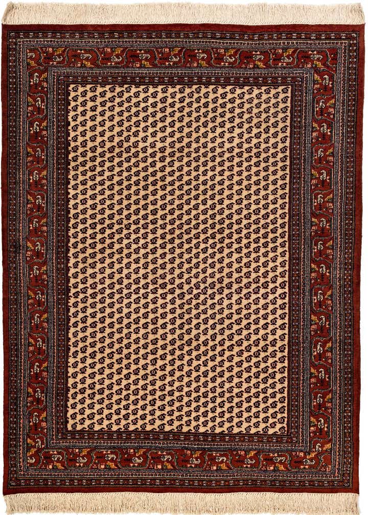 4' 2 x 6' 4 Hand Knotted Mir Wool Rug