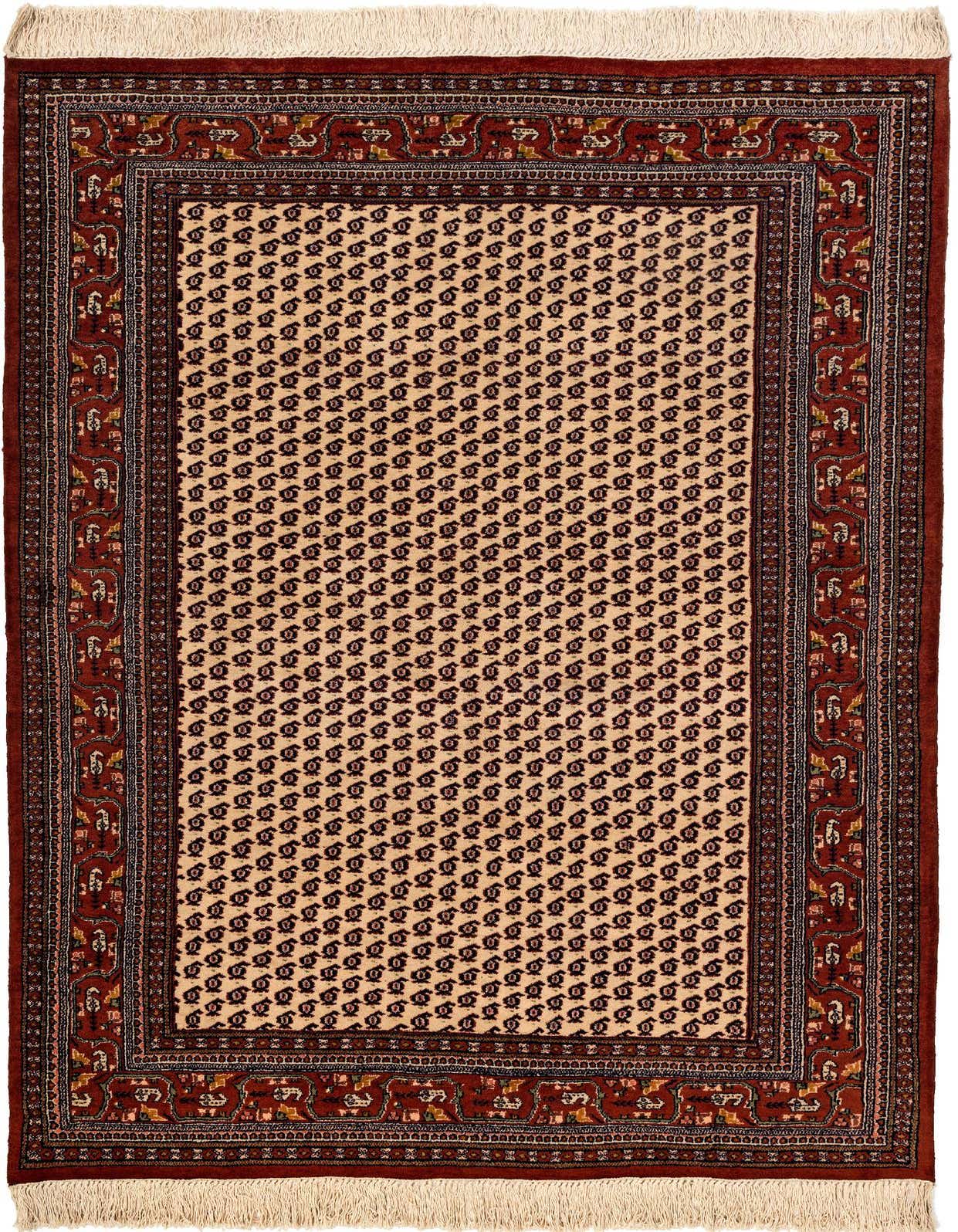 4' 2 x 6' 4 Hand Knotted Mir Wool Rug