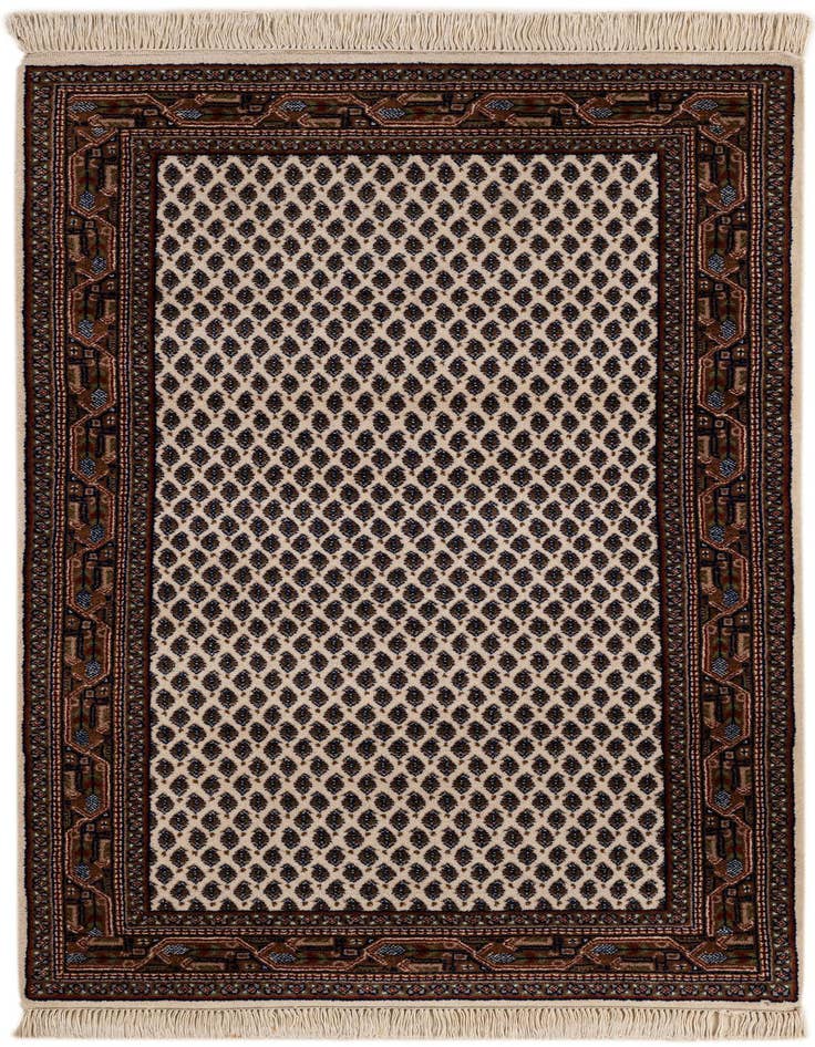 Detail image of 3' 2 x 5' 6 Hand Knotted Mir Wool Rug