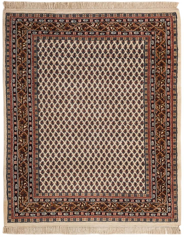 Detail image of 3' 11 x 5' 11 Hand Knotted Mir Wool Rug