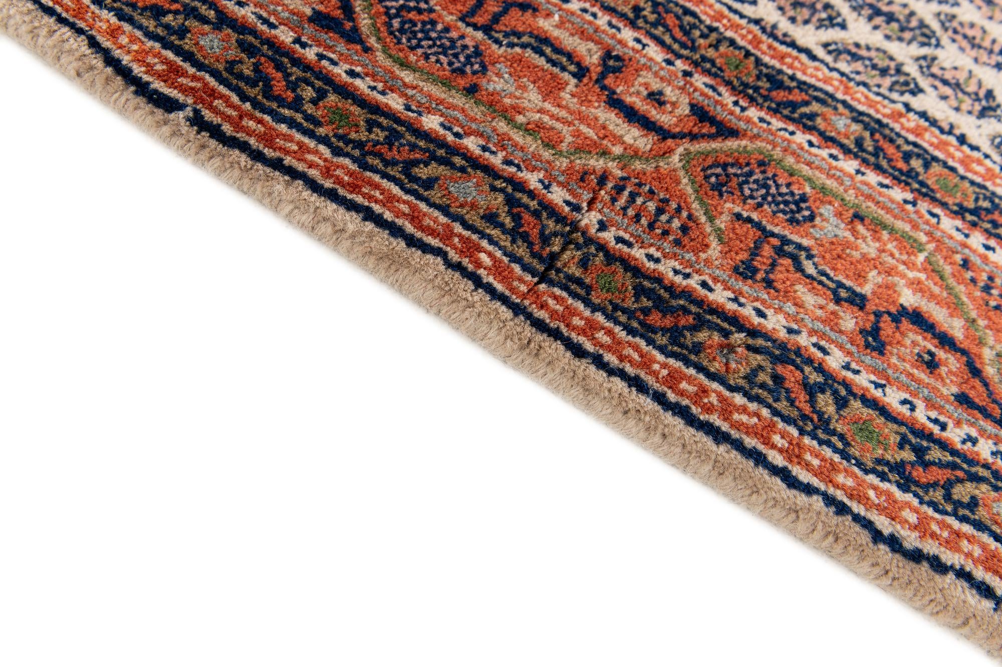 3' x 5' 4 Hand Knotted Mir Wool Rug