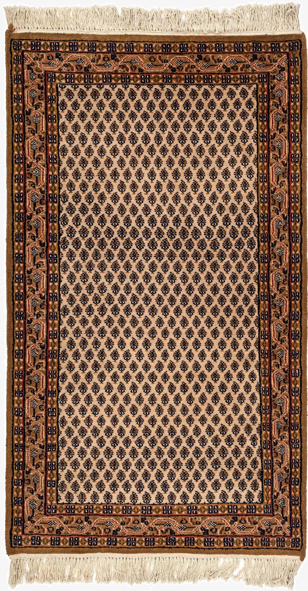 3' 1 x 5' 3  Hand Knotted Mir Wool Rug