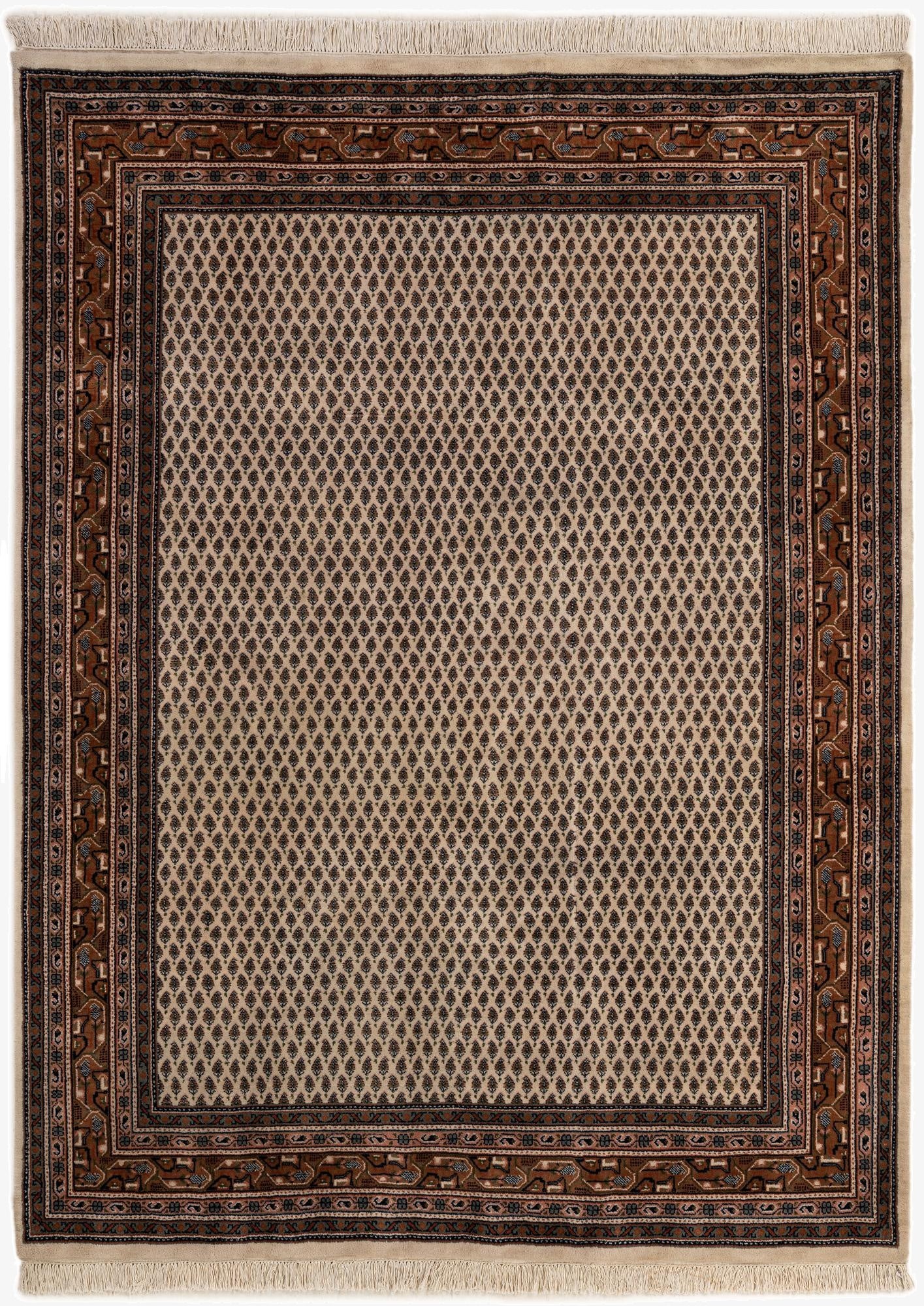 5' 9 x 7' 11  Hand Knotted Mir Wool Rug