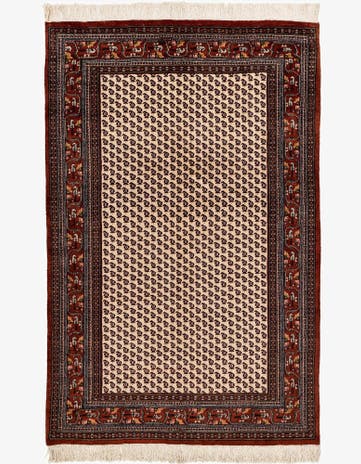 4' 2 x 6' 5 Hand Knotted Mir Oriental Wool Rug
