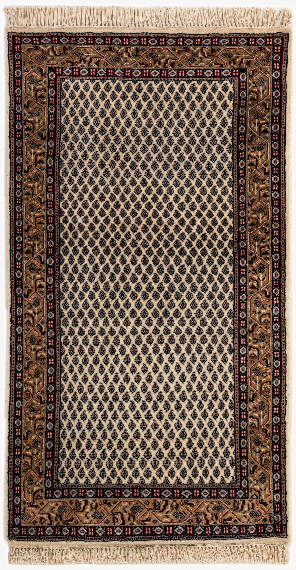 2' 11 x 5' 3  Hand Knotted Mir Wool Rug