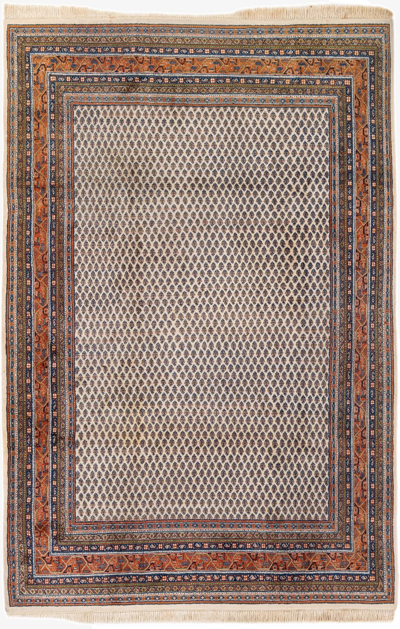 6' 9 x 9' 10  Hand Knotted Mir Oriental Wool Rug
