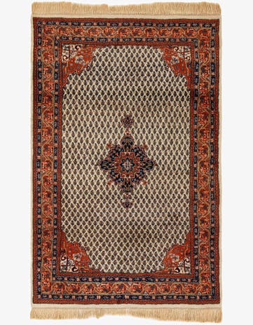 4' 2 x 6' 6 Hand Knotted Mir Wool Rug