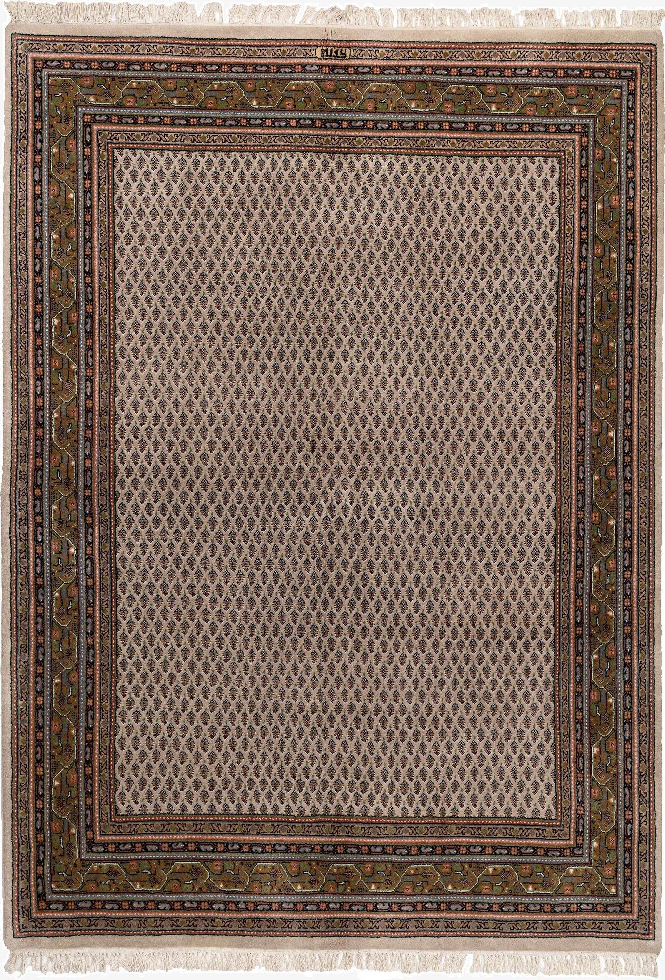 5' 7 x 7' 10  Hand Knotted Mir Wool Rug