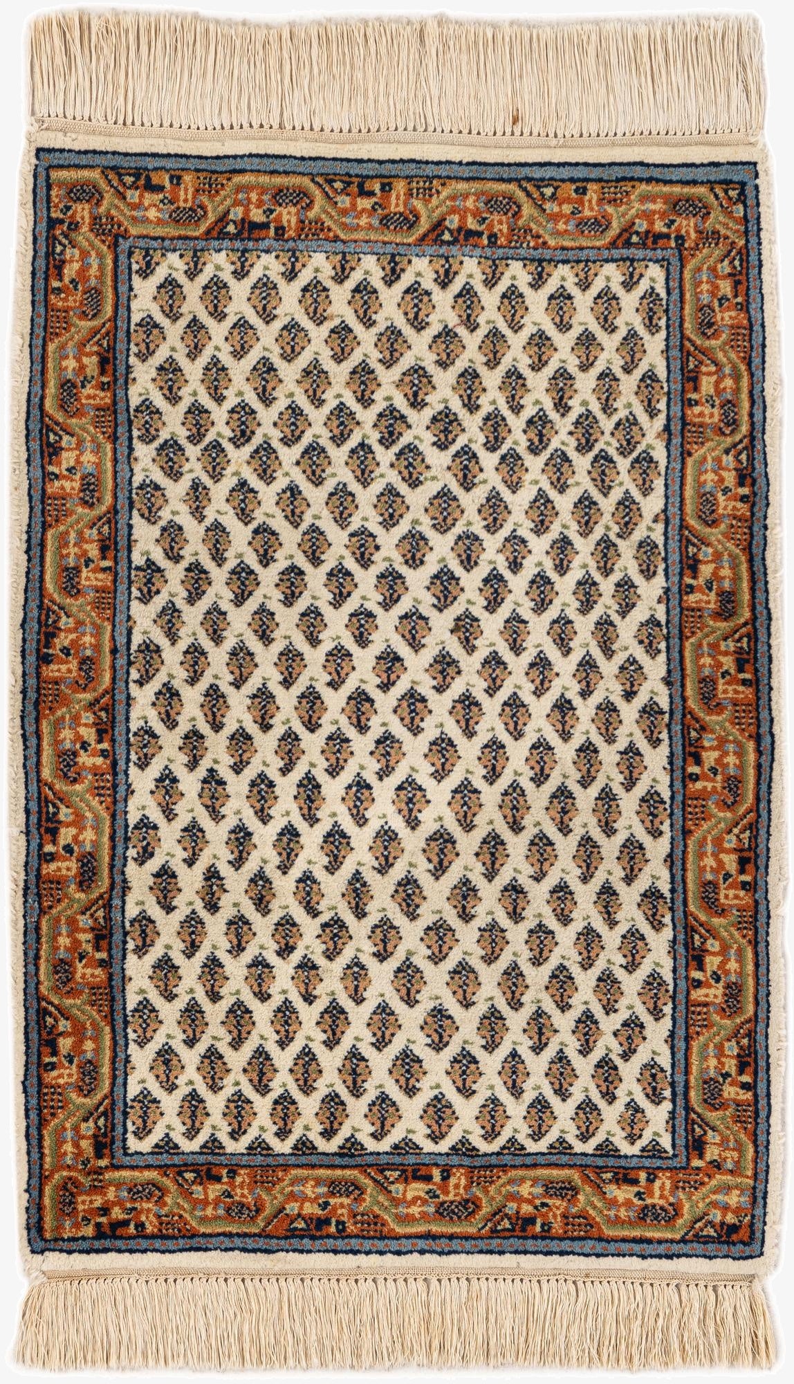 2' 1 x 2' 11  Hand Knotted Mir Wool Rug