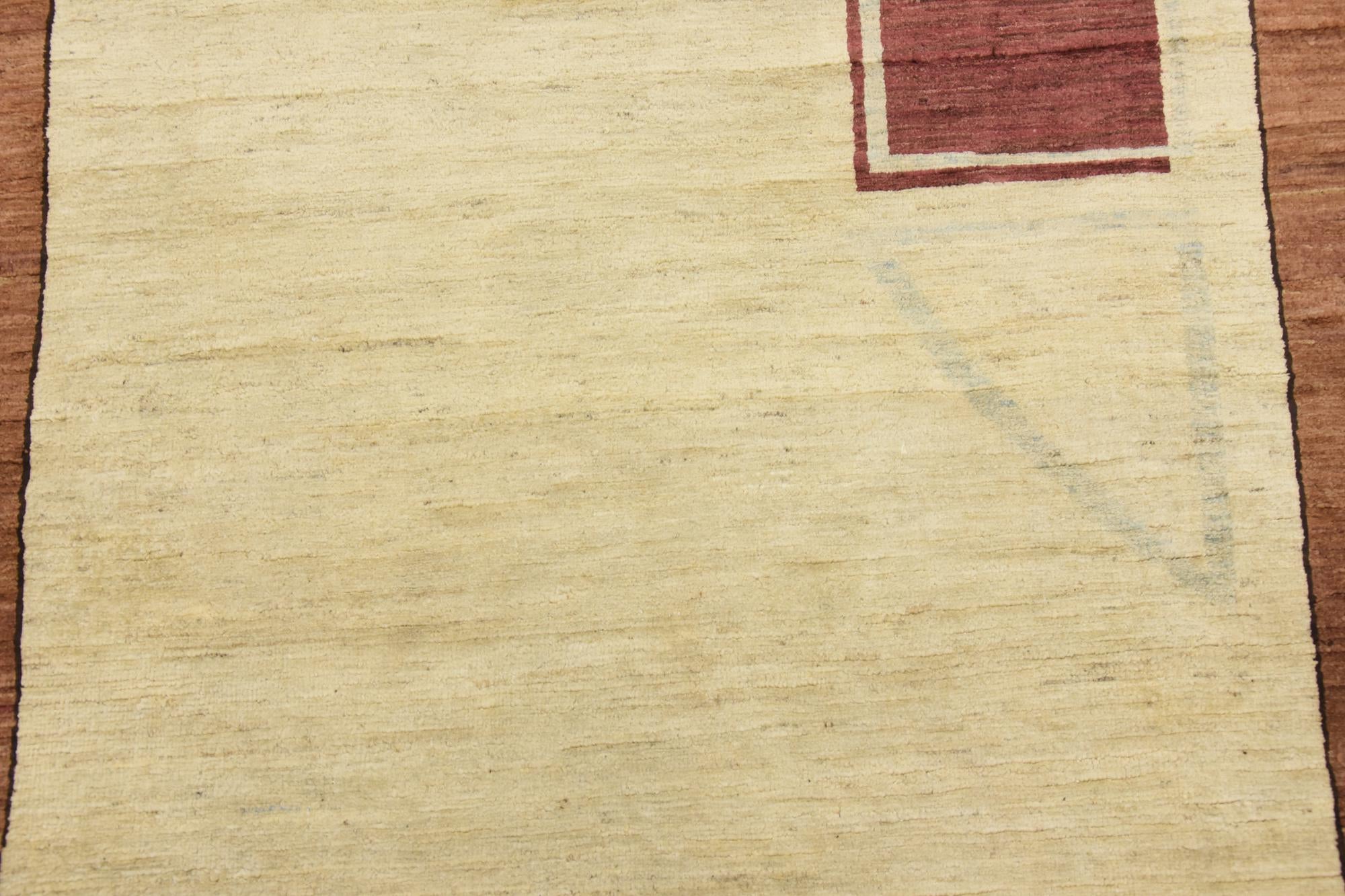 4' 1 x 5' 11 Hand Knotted Modern Ziegler Oriental Rug