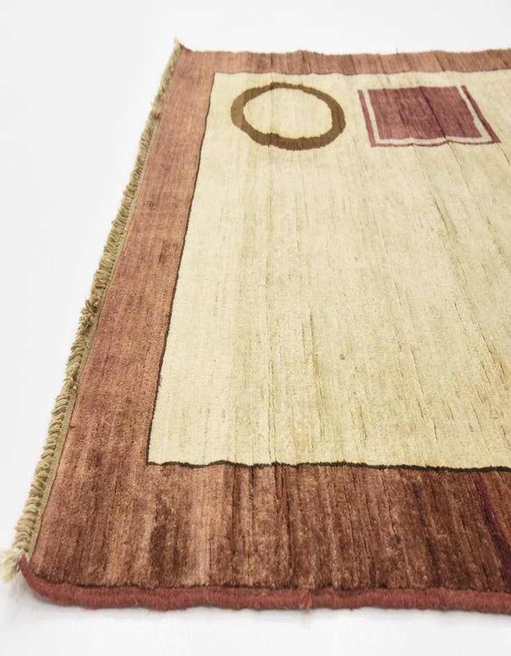 Detail image of 4' 1 x 5' 11  Hand Knotted Modern Ziegler Oriental Rug