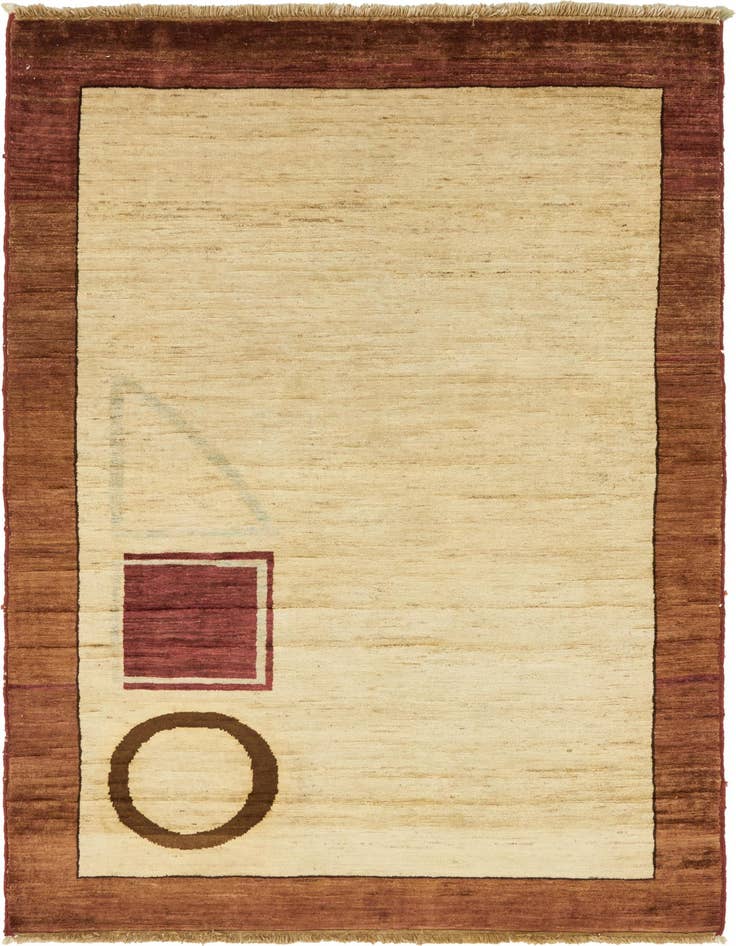 Detail image of 4' 1 x 5' 11 Hand Knotted Modern Ziegler Oriental Rug