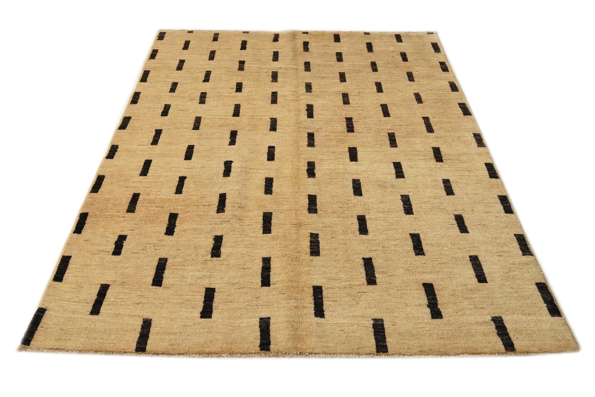 4' 8 x 6' 5 Hand Knotted Modern Ziegler Rug