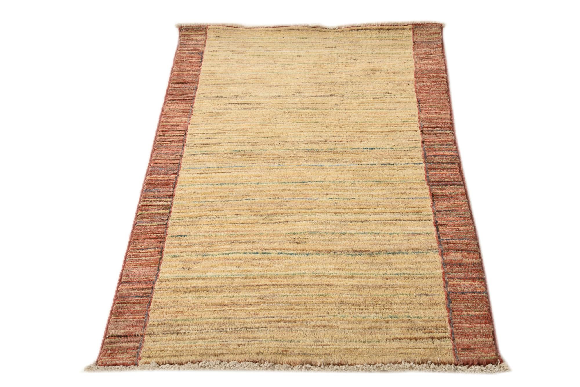 2' 6 x 4' Hand Knotted Modern Ziegler Rug