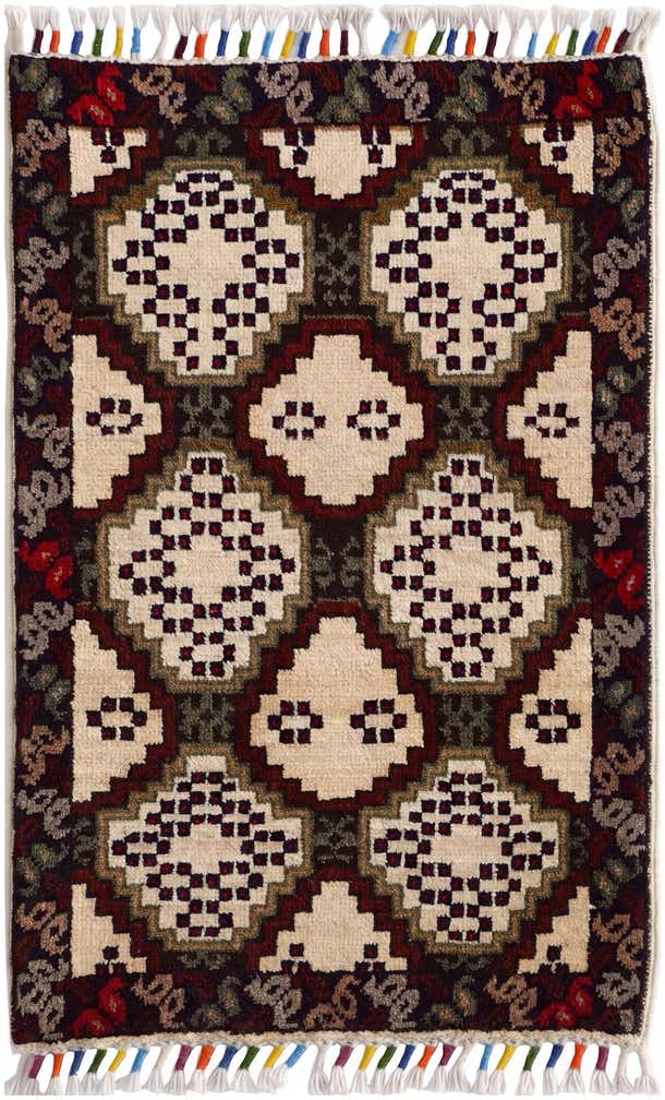 1' 4 x 2' 2 Hand Knotted Modern Ziegler Rug