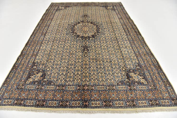 Detail image of 6' 2 x 10' 8 Hand Knotted Mood Persian Wool Rug