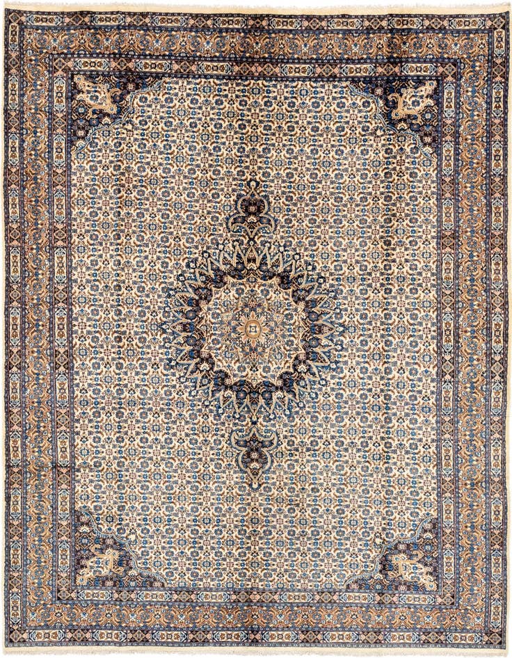 Detail image of 6' 2 x 10' 8 Hand Knotted Mood Persian Wool Rug