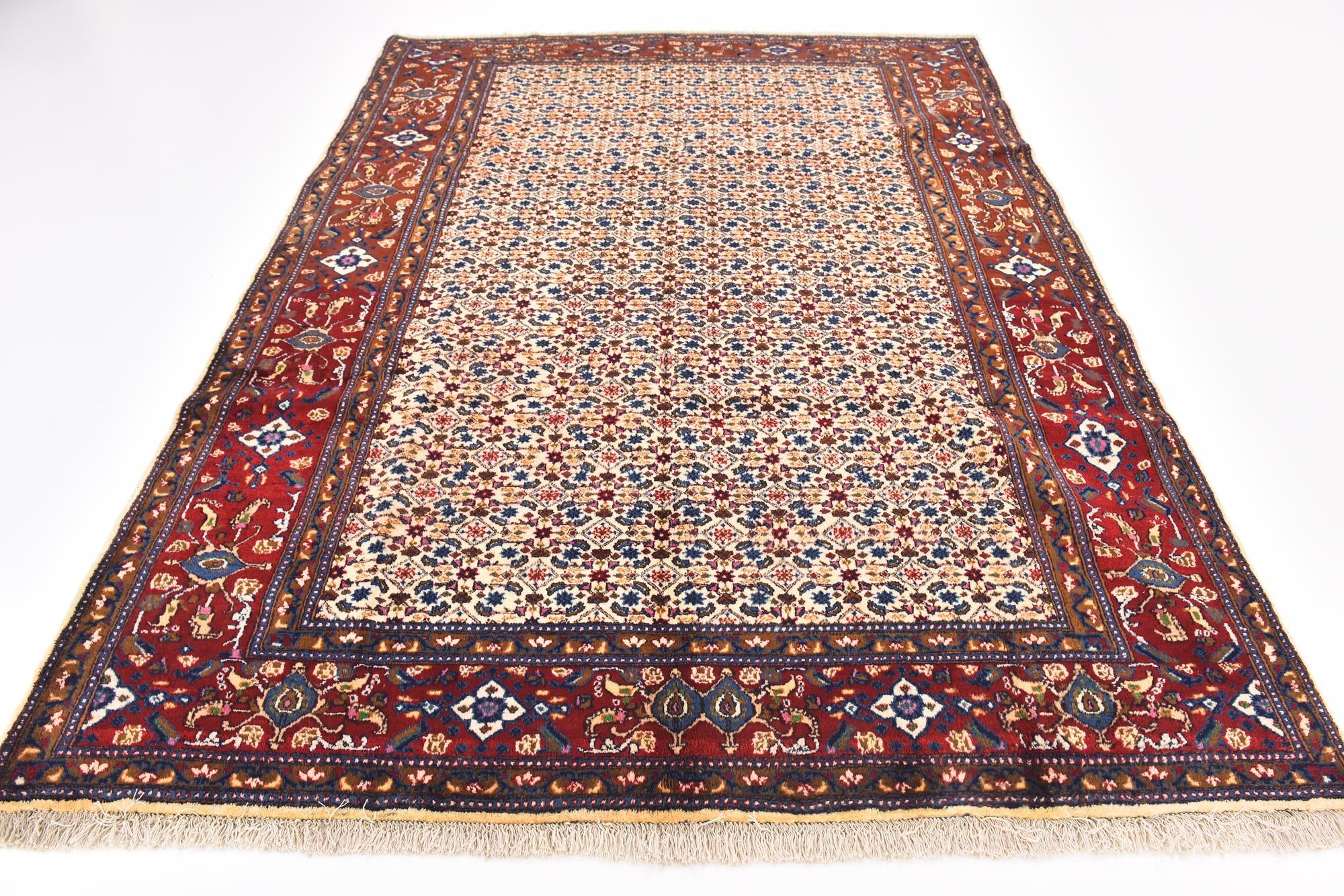 6' 9 x 9' 2 Hand Knotted Mood Persian Wool Rug