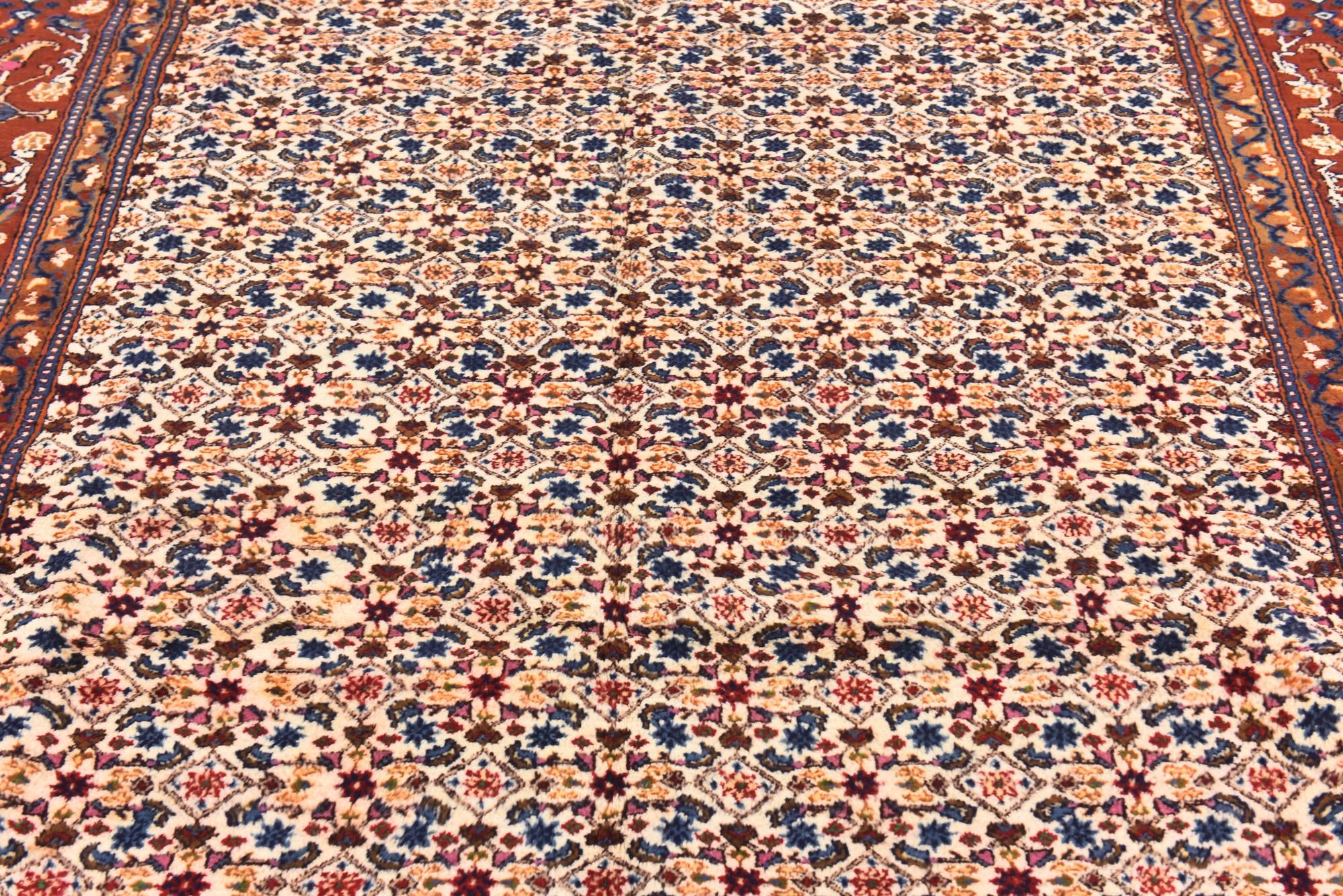 6' 9 x 9' 2 Hand Knotted Mood Persian Wool Rug