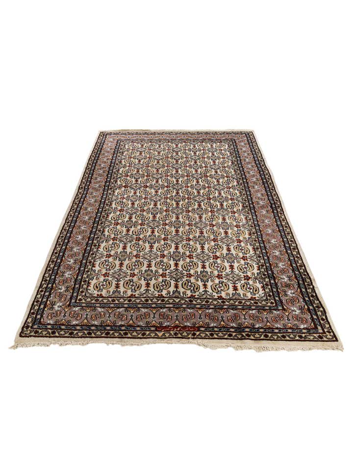 4' x 6' 4 Hand Knotted Mood Oriental Wool Rug